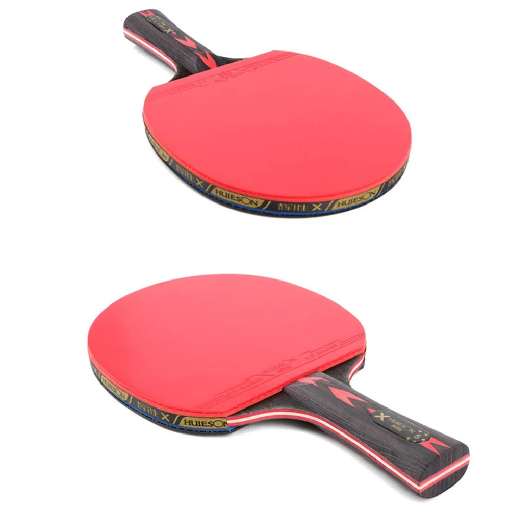 HUIESON 5-Star Table Tennis Bat Table Tennis Racket Player Set for Indoor Outdoor Games - Handshake Grip  /  Pen-holding Style - 5