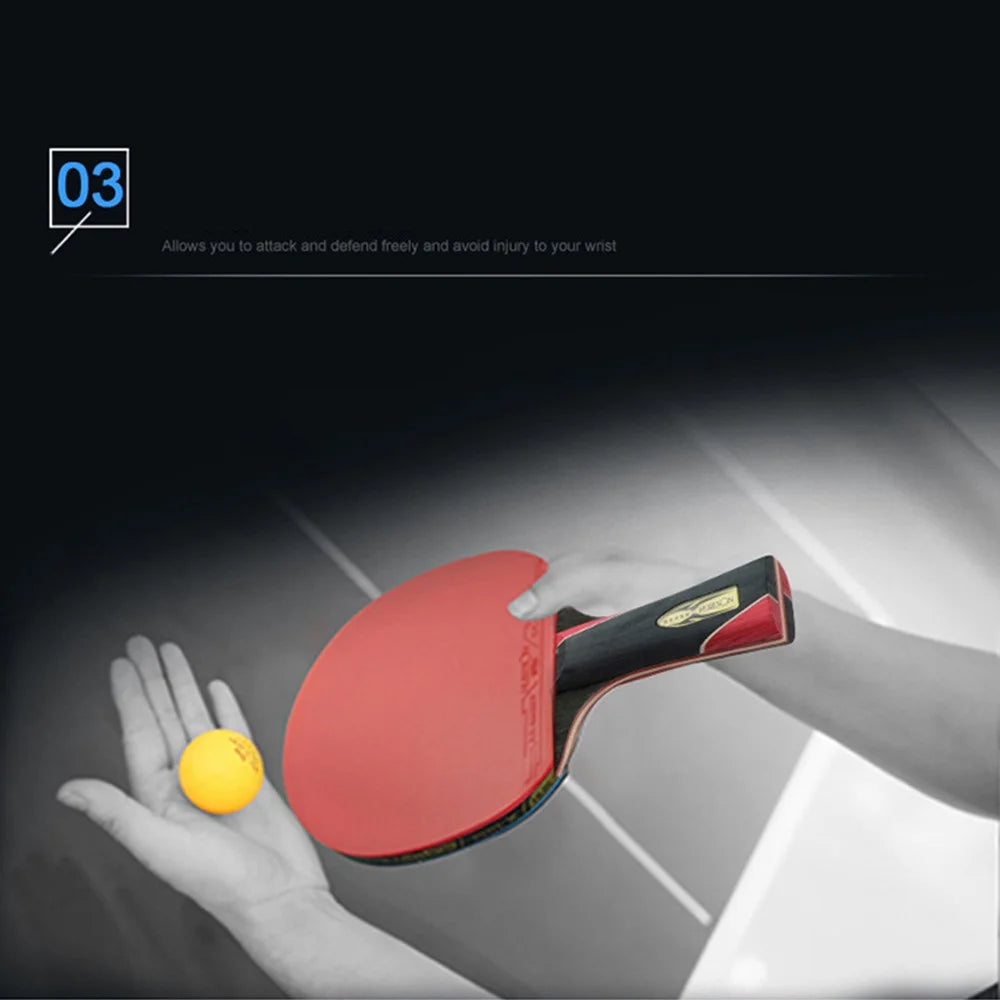 HUIESON HS-WX 1PC 5-Star Ping Pong Paddle Table Tennis Bat Table Tennis Racket for Training - Handshake Grip - 5