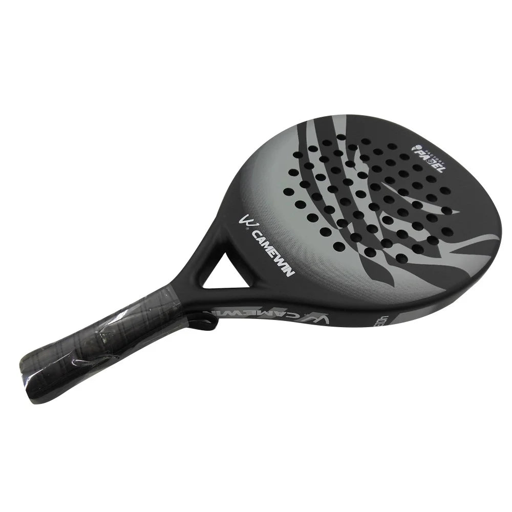 CAMEWIN 4013 Beach Tennis Racket Carbon Fiber+Fiberglass+Soft EVA Tennis Paddle Racquet - Grey - 1