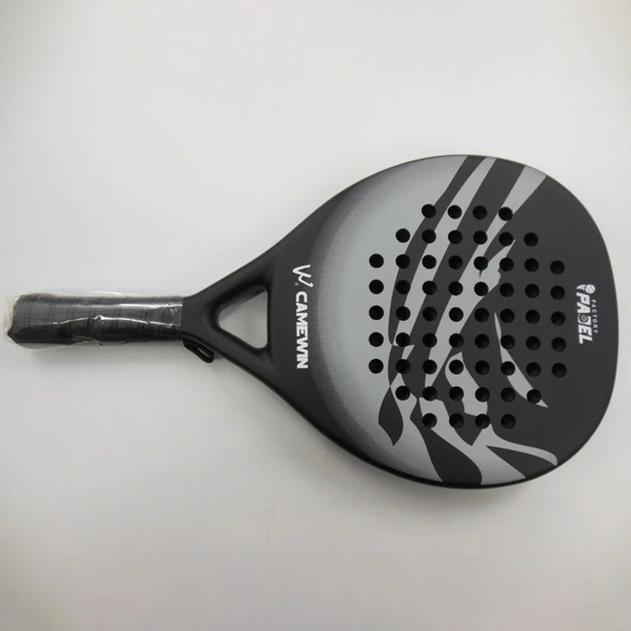 CAMEWIN 4013 Beach Tennis Racket Carbon Fiber+Fiberglass+Soft EVA Tennis Paddle Racquet - Grey - 2