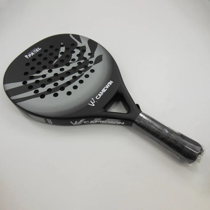 CAMEWIN 4013 Beach Tennis Racket Carbon Fiber+Fiberglass+Soft EVA Tennis Paddle Racquet - Grey - 3
