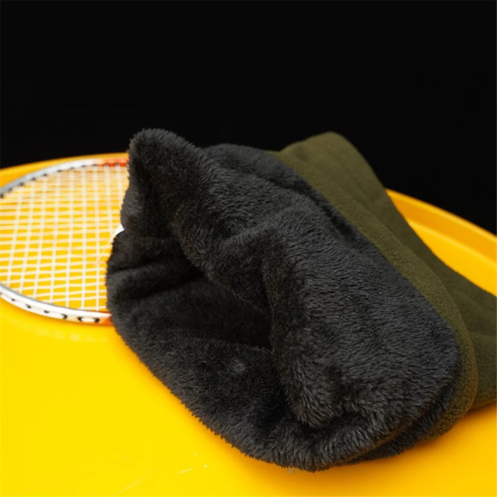 AOTU Multifunctional Winter Outdoor Cycling Skiing Face Mask Dual Layer Thermal Fleece Neck Gaiter - Army Green - 5