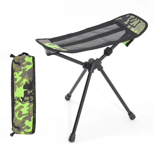 HALIN Portable 600D Oxford Cloth Folding Camping Chair Footrest Leg Rest for Hiking Fishing - Army Green Camouflage - 1