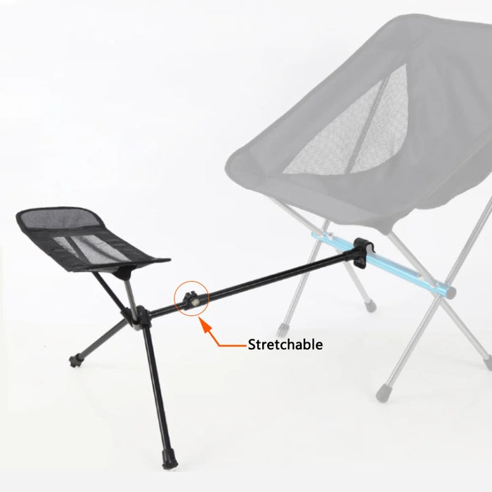 HALIN Camping Chair Foot Rest 600D Cationic + Aluminum Alloy Footrest Leg Rest Fits 18-30mm Diameter Rod - 3