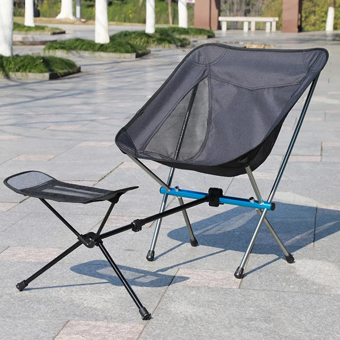 HALIN Camping Chair Foot Rest 600D Cationic + Aluminum Alloy Footrest Leg Rest Fits 18-30mm Diameter Rod - 5