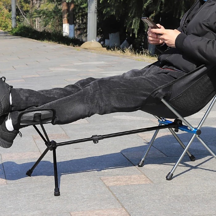 HALIN Camping Chair Foot Rest 600D Cationic + Aluminum Alloy Footrest Leg Rest Fits 18-30mm Diameter Rod - 6