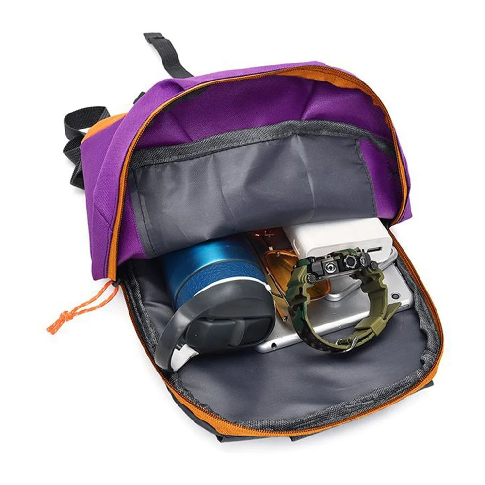 HALIN Outdoor Camping Climbing Rucksack Waterproof Nylon Travel Backpack - Purple - 2