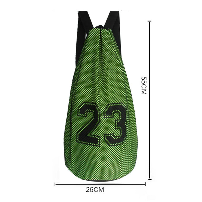 HALIN Nylon Kids Drawstring Bag Backpack Football Sports Gym Backpack - Blue - 6