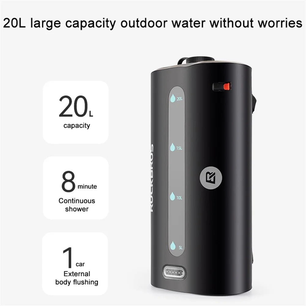 ROCKBROS AS-099 Portable Shower Bag 20L Camping Water Container Outdoor Shower Bag Set for Hiking, Traveling - 3