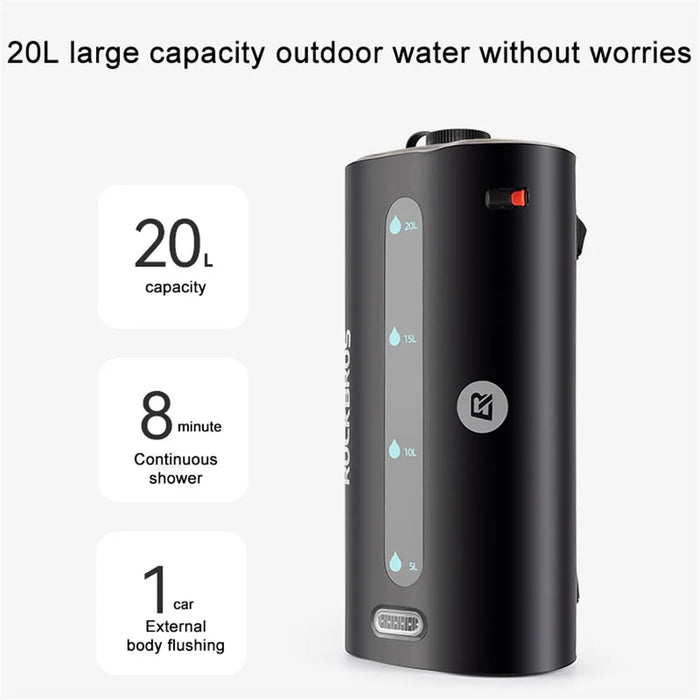 ROCKBROS AS-099 Portable Shower Bag 20L Camping Water Container Outdoor Shower Bag Set for Hiking, Traveling - 3