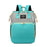 AOTU Oxford Cloth Baby Diaper Bag Nappy Changing Bag Mommy Backpack for Infant Boys Girls, Size: L - Green+Grey - 1