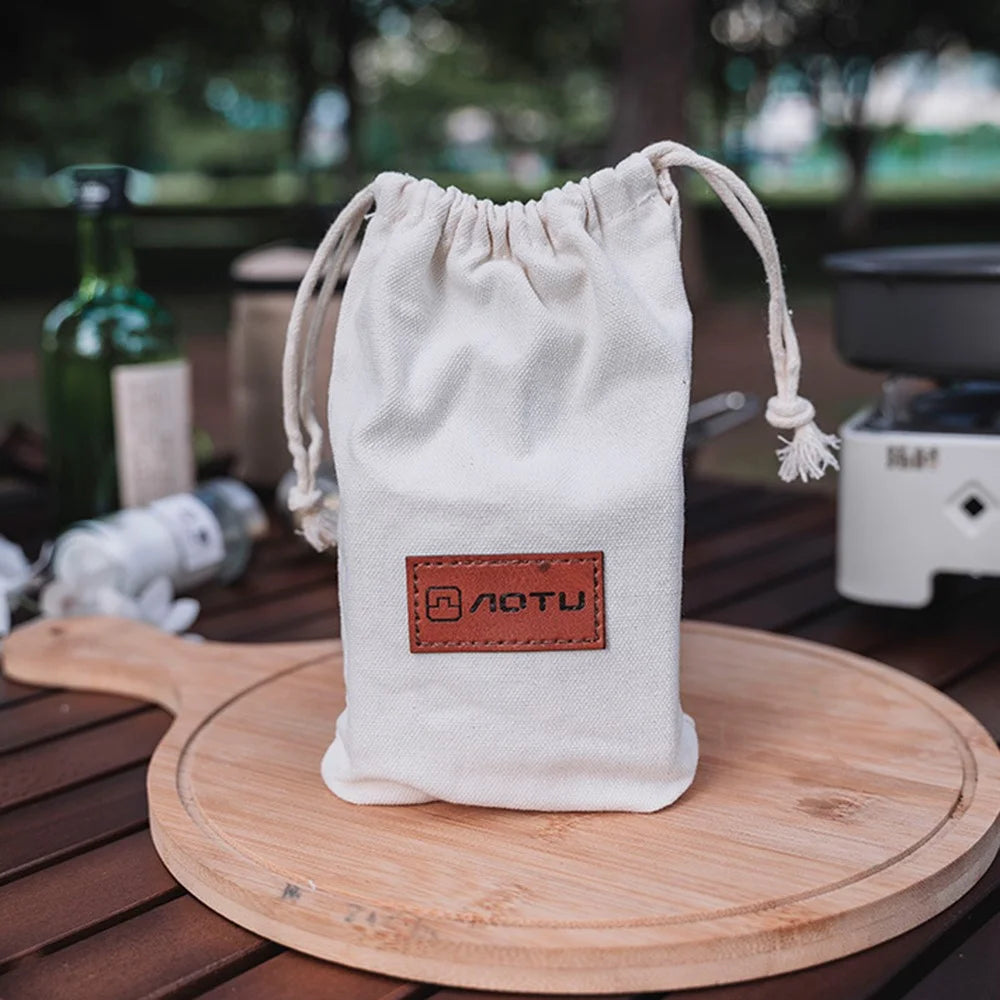 AOTU AT6435-1 Canvas Outdoor Travel Small Toiletries Bag Portable Drawstring Storage Bag - 3