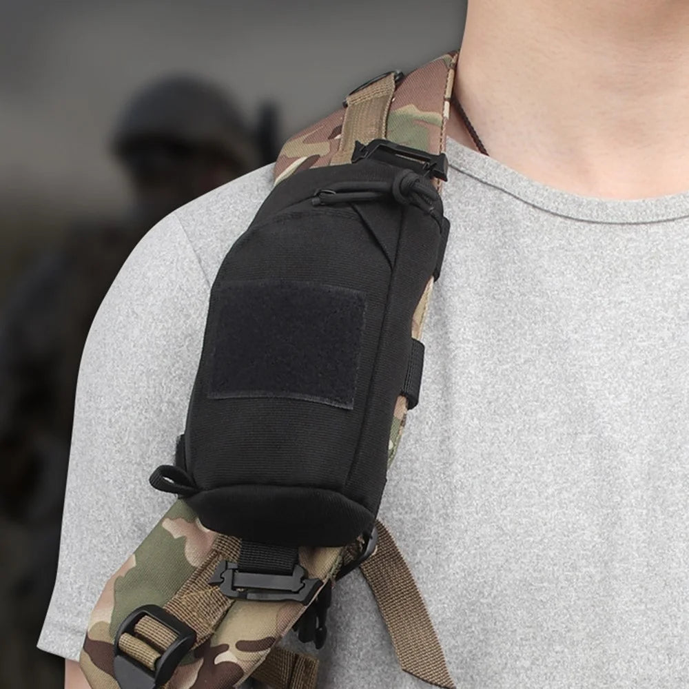 AOTU Tactical Backpack Shoulder Strap Bag Molle Pouch Military EDC Tool Phone Holder for Outdoor Hiking Hunting - Black - 4