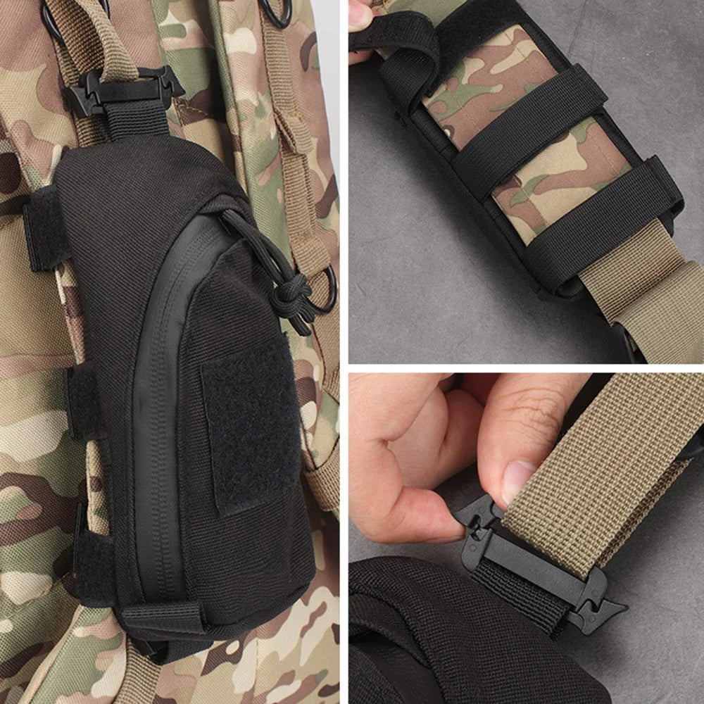 AOTU Tactical Backpack Shoulder Strap Bag Molle Pouch Military EDC Tool Phone Holder for Outdoor Hiking Hunting - Black - 5