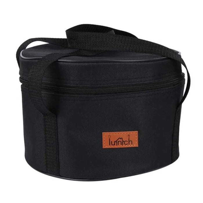 AOTU Large Insulated Oxford Cloth Camping Cookware Storage Bag Cooking Utensils Pot Bowl Organizer Carrier Bag - Black - 1