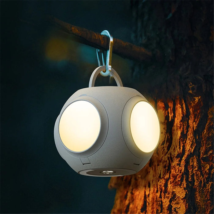 HX-123 Outdoor Camping Light Multi-Function Handheld Flashlight Portable Folding Night Light - Grey - 6