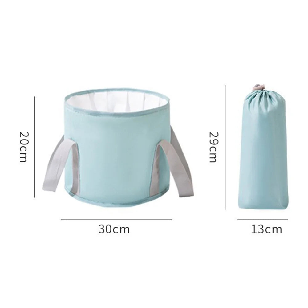 AOTU Thermal Insulation Aluminum Foil Foot Bath Basin Home Foot Soaking Bucket for Travel, Size: S - Blue - 6