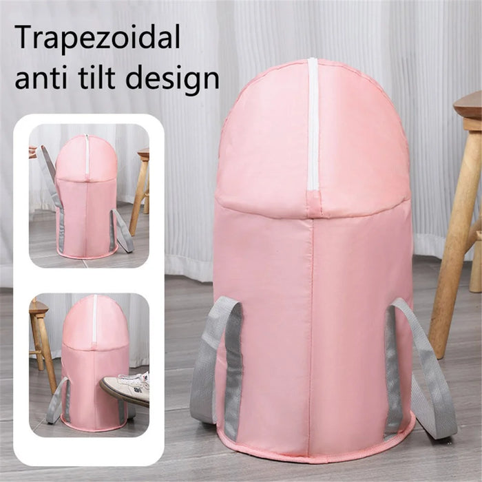 AOTU Portable Insulation Foot Bath Bucket Aluminum Film+PVC+Waterproof Fabric Foldable Foot Bath Bag - Pink - 2