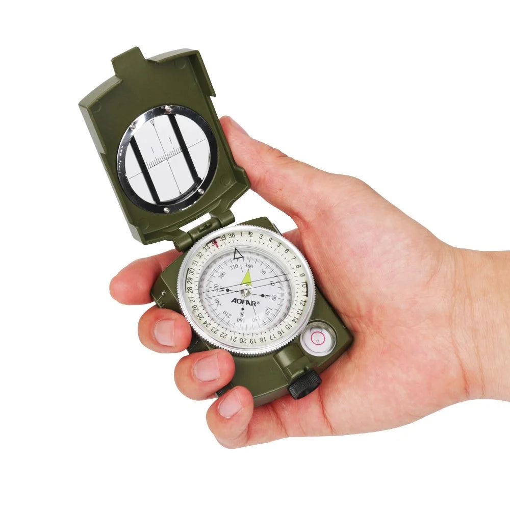 AOFAR AF-4580 Zinc Alloy Outdoor Compass Hiking Camping Fluorescent Compass - 5