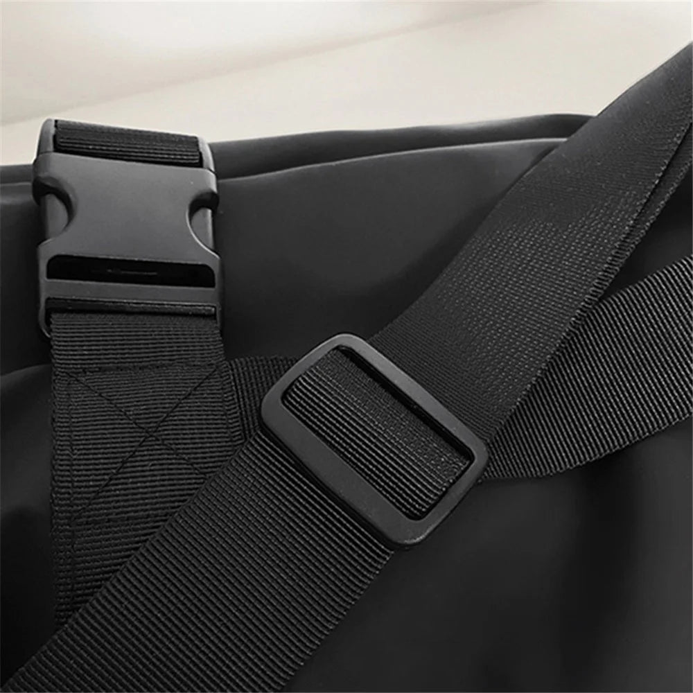 Large Capacity Oxford Cloth Sport Fitness Tote Crossbody Bag Travel Luggage Bag - Black - 7