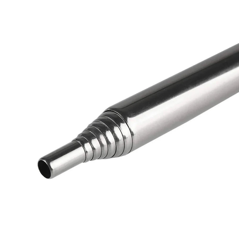 304 Stainless Steel Fire Blowing Tube Outdoor Camping Retractable Fire Blowing Stick - Black - 3