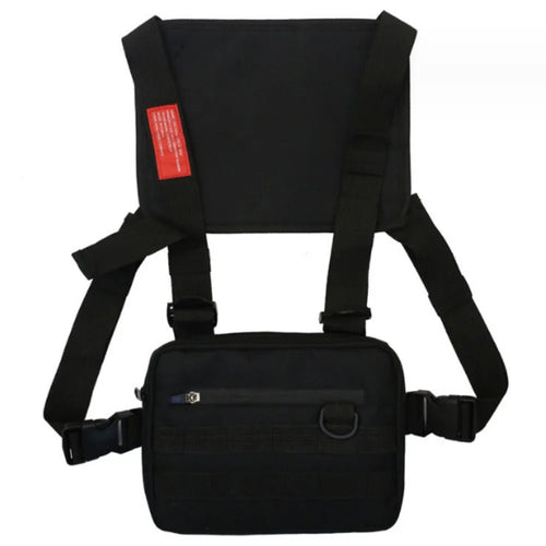 YA0274 Men Outdoor Tactical Vest Waterproof Oxford Cloth Military Chest Bag - Black - 1