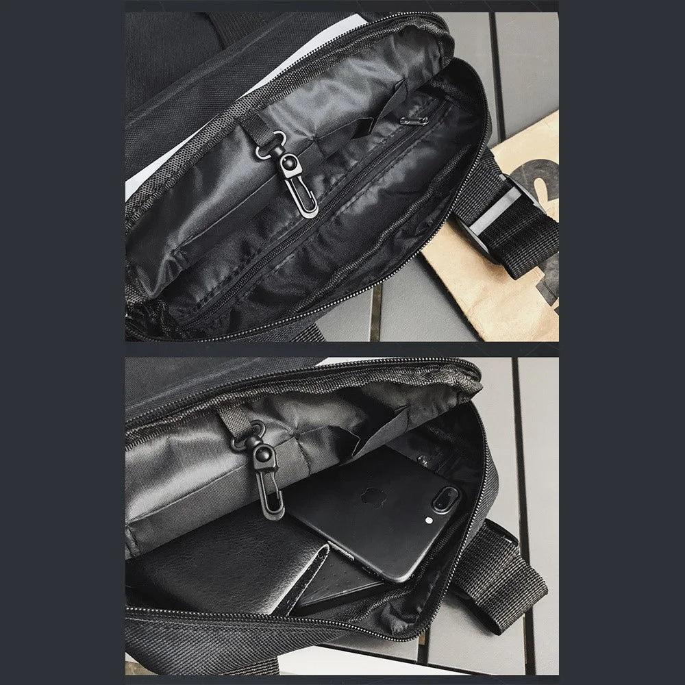 YA0274 Men Outdoor Tactical Vest Waterproof Oxford Cloth Military Chest Bag - Black - 4