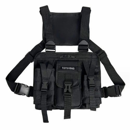 YH6025 Outdoor Tactical Vest Dual Shoulder Bag Oxford Cloth Chest Bag - 1