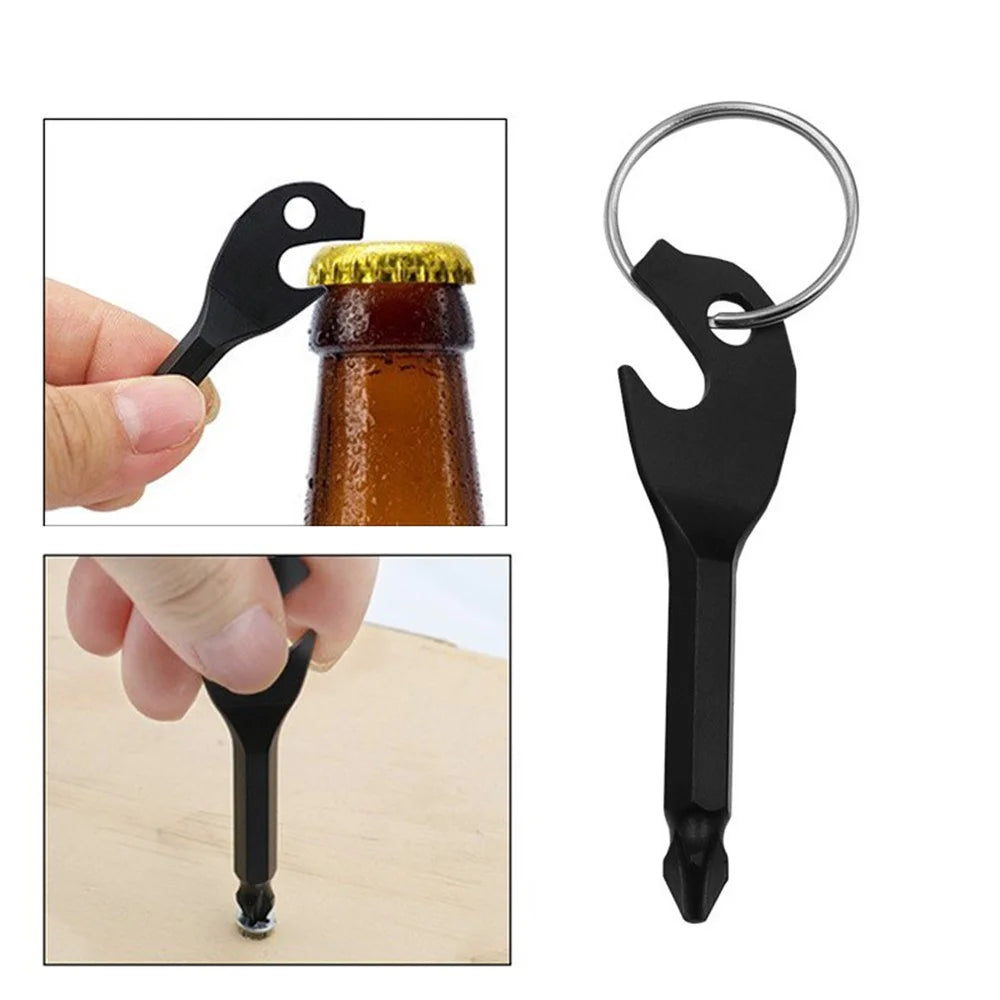 YHD115 Outdoor Portable Bottle Opener Key Design Mini Phillips Screwdriver - 2