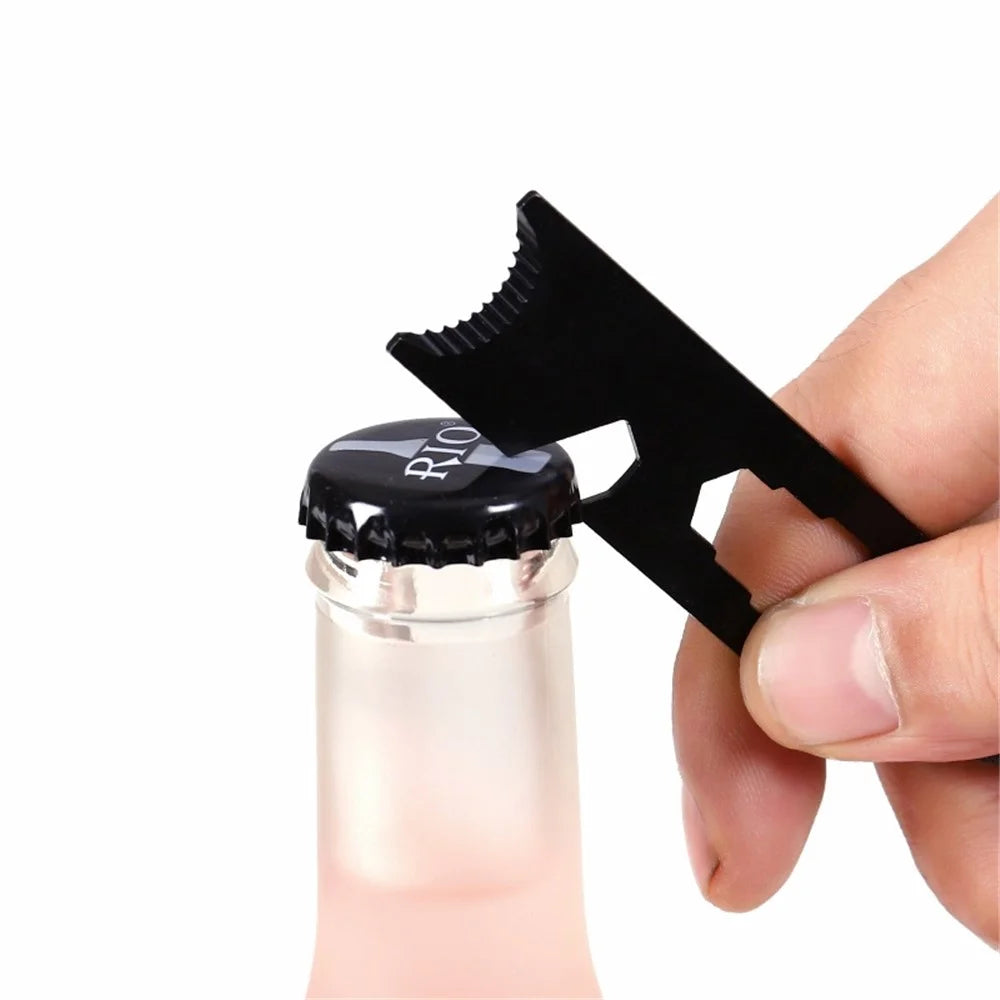 Outdoor Stainless Steel Camp Fire Starter Flint Scraper Fire Rod Striker Bottle Opener Tool - 4