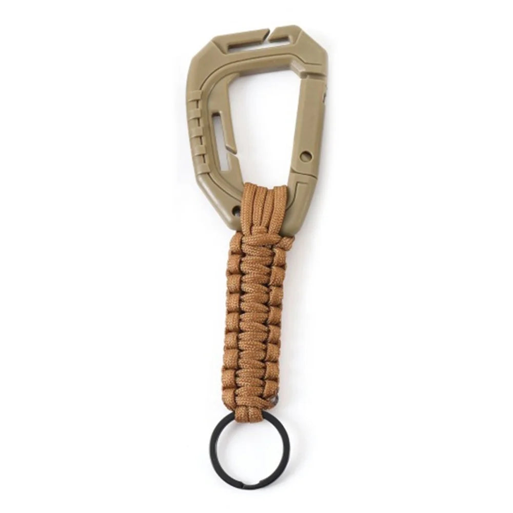 DH36 Outdoor 7-Core 4mm Umbrella Rope Tactical Paracord Backpack Keychain - Khaki - 1