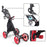 ZH-X005 4-Wheel Aluminum Alloy Golf Push Cart Folding Trolley Pull Caddy Cart - 3