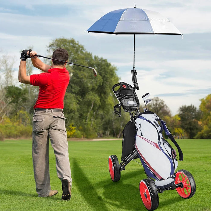 ZH-X005 4-Wheel Aluminum Alloy Golf Push Cart Folding Trolley Pull Caddy Cart - 6