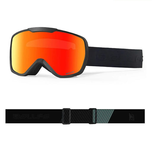 BOLLFOS BF642 Dual-Layer Anti-Fog PC+TPU Skiing Goggles for Men Women - Red - 1