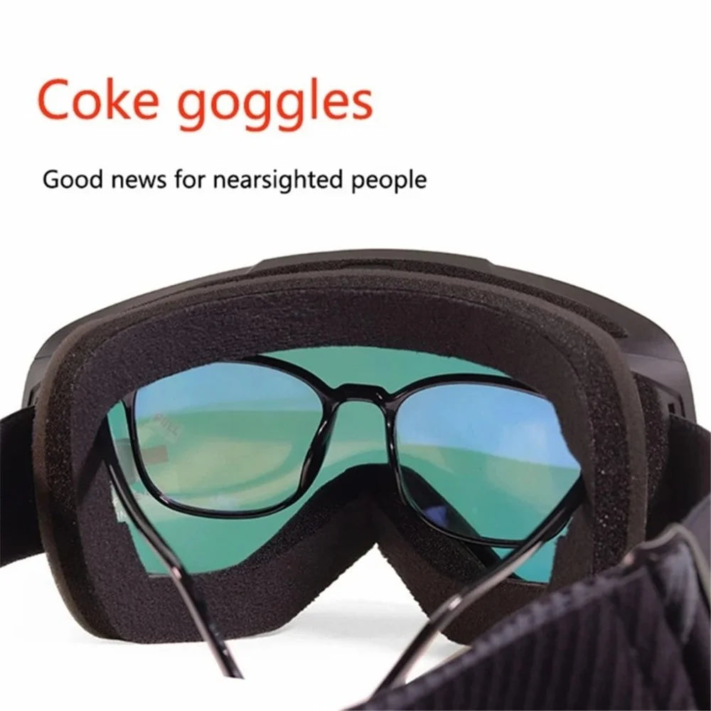 BOLLFOS BF642 Dual-Layer Anti-Fog PC+TPU Skiing Goggles for Men Women - Red - 4