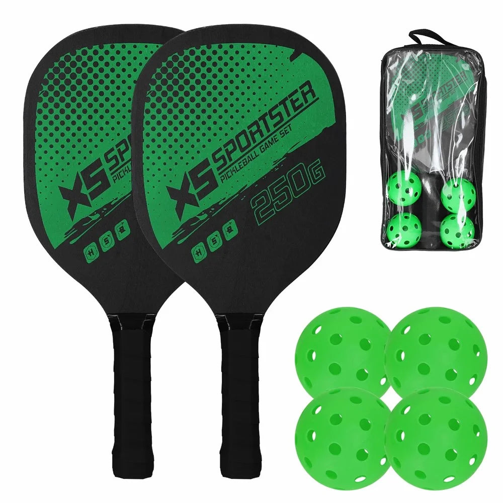 CG1415 Pickle Ball Racket Set Pickle Ball Paddle Kit with 2 Rackets + 4 Pickle Balls - 1