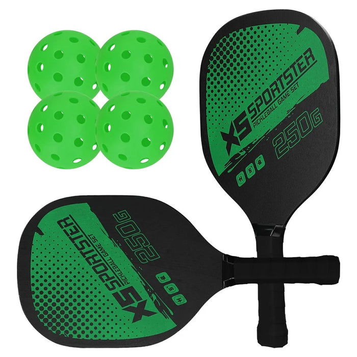 CG1415 Pickle Ball Racket Set Pickle Ball Paddle Kit with 2 Rackets + 4 Pickle Balls - 2