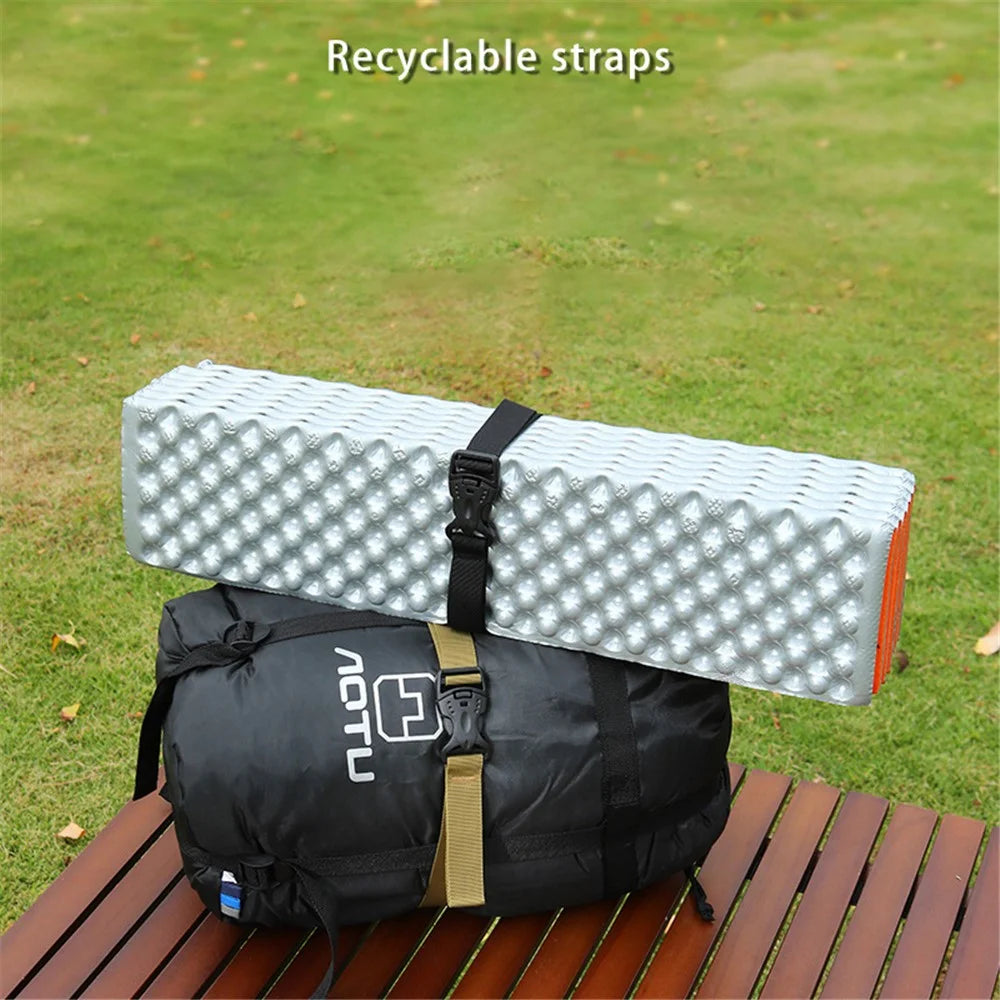 AOTU Adjustable Luggage Bag Binding Strap Travel Camping Equipment Suitcase Polyester Fixing Strap - Khaki - 4