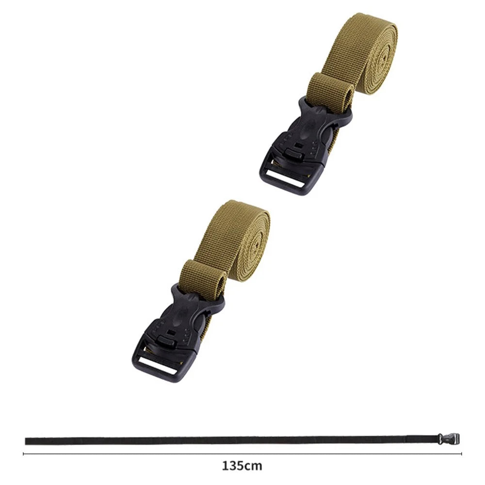 AOTU Adjustable Luggage Bag Binding Strap Travel Camping Equipment Suitcase Polyester Fixing Strap - Khaki - 7