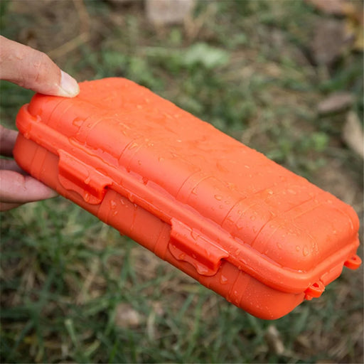 AOTU Outdoor Survival Sealed Box Waterproof Shockproof EDC Tools Storage Case - Orange - 2