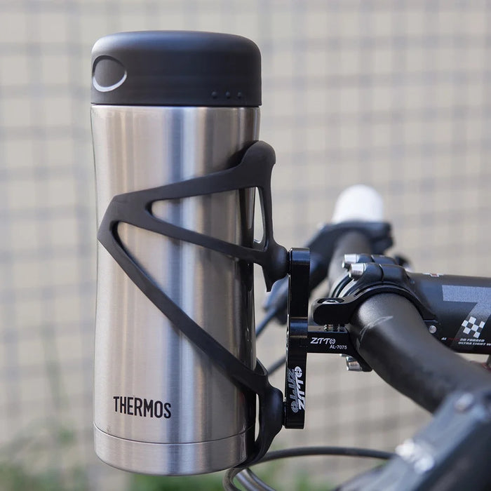 ZTTO SHZHZ Aluminum Alloy Bicycle Water Bottle Cage Holder Mount Adapter Base - Black - 4
