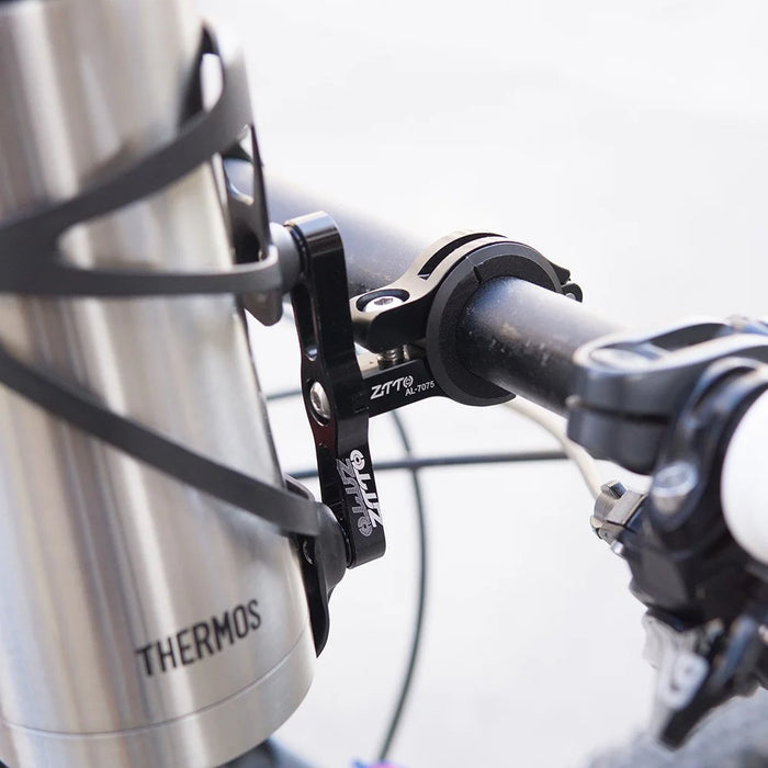 ZTTO SHZHZ Aluminum Alloy Bicycle Water Bottle Cage Holder Mount Adapter Base - Black - 5