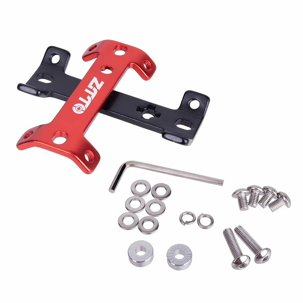 ZTTO SHJDZ Aluminum Alloy MTB Road Bike Double Head Bottle Cage Extender - Red - 6