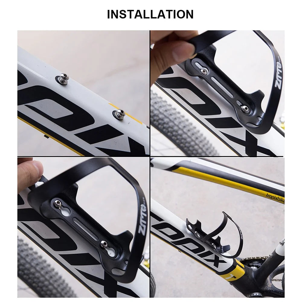 ZTTO W216 Bicycle Water Bottle Cage Aluminum Alloy Road Bike Bottle Holder Bracket - Black - 3