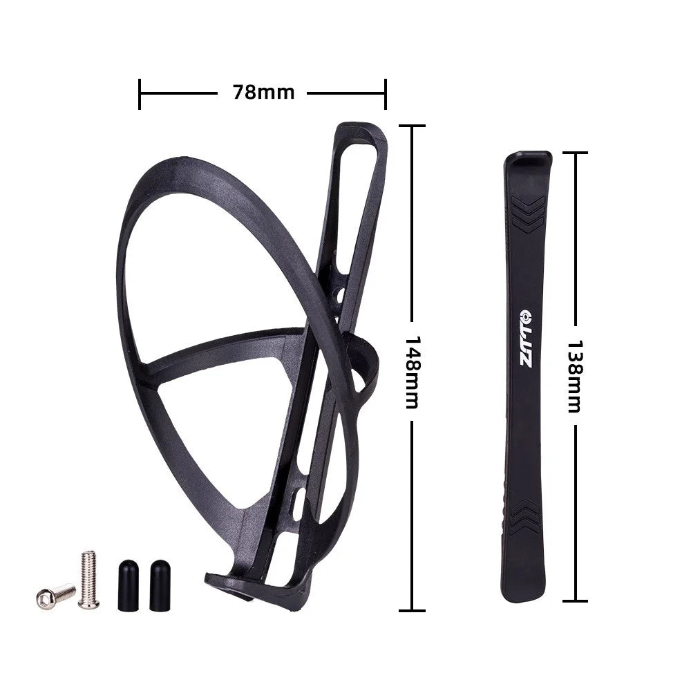 ZTTO HJ01 Compound Nylon Bicycle Water Bottle Cage MTB Bike Bottle Mount Bracket - Black - 6