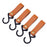 AOTU 4Pcs PU Leather Strap S-Shape Plastic Hooks for Outdoor Camping Hanging Pots Pans - Light Coffee - 1