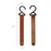 AOTU 4Pcs PU Leather Strap S-Shape Plastic Hooks for Outdoor Camping Hanging Pots Pans - Light Coffee - 7