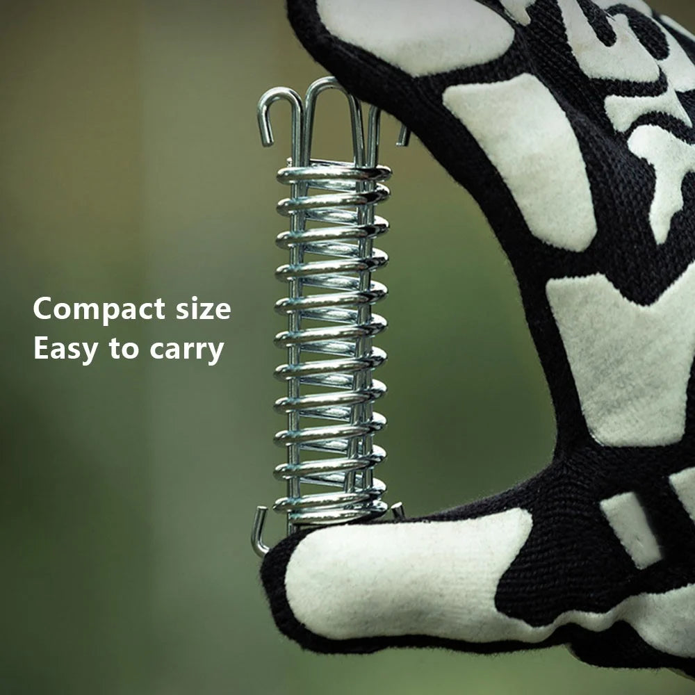 AOTU Outdoor Tent Spring Buckle Stainless Steel Elastic Buckle Canopy Awnings Fixed Hook with D Ring - 6