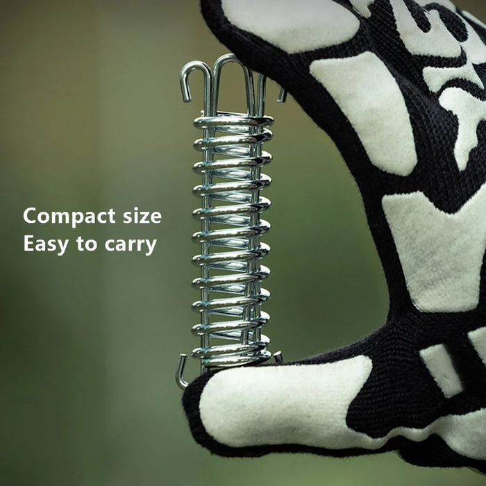 AOTU Outdoor Tent Spring Buckle Stainless Steel Elastic Buckle Canopy Awnings Fixed Hook with D Ring - 6