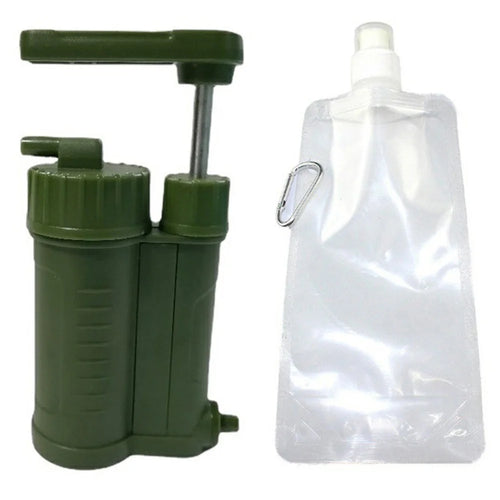 QJ-A7 Emergency Survival Water Filter Outdoor Water Purifier + 480ml Water Pack (No FDA, BPA Free) - 1